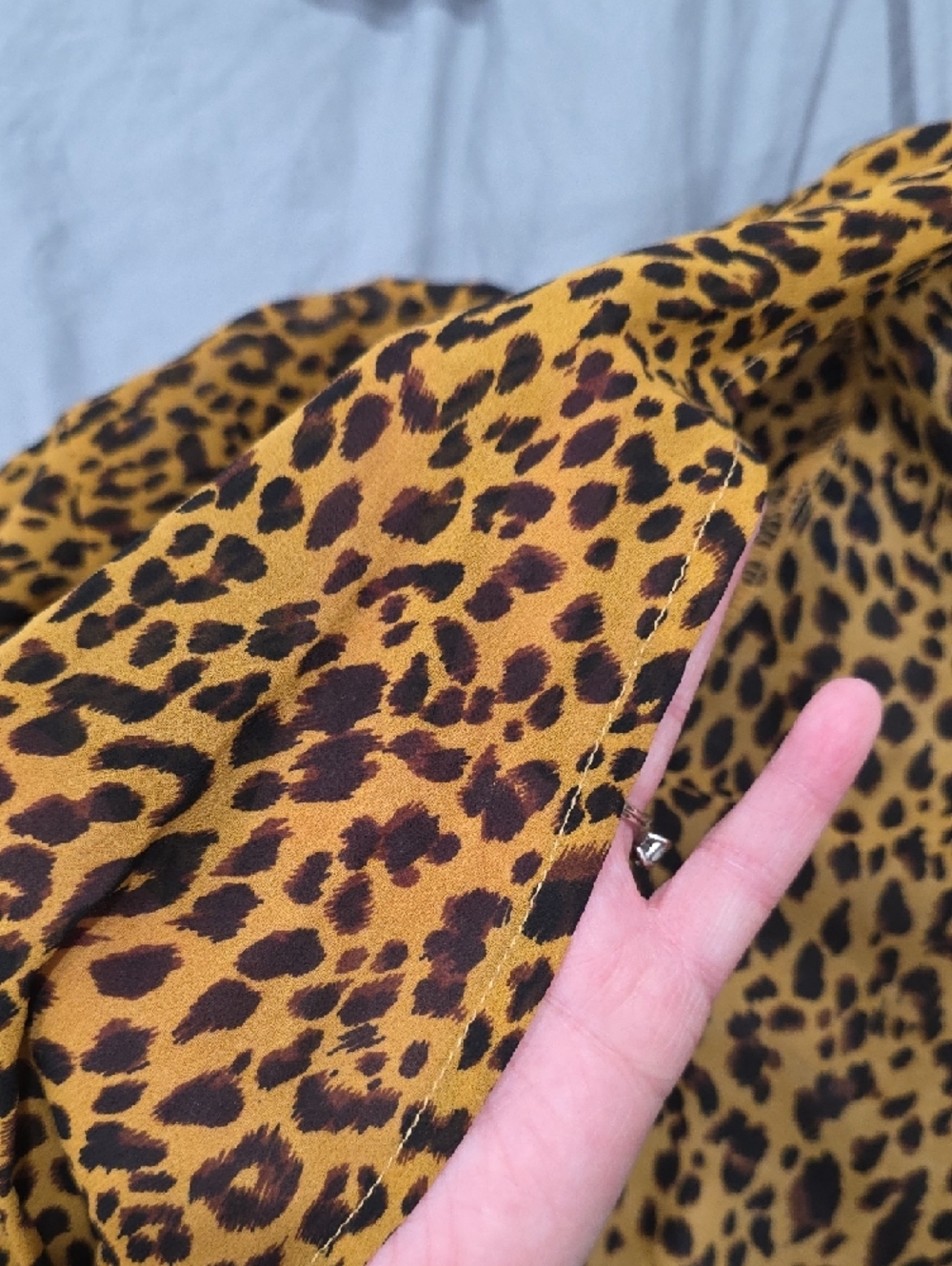 Umgee Leopard Print Long Cardigan Duster - Picture 5 of 7